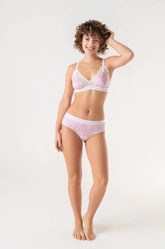 Merci, Triangulito con puntilla (85, Negro)