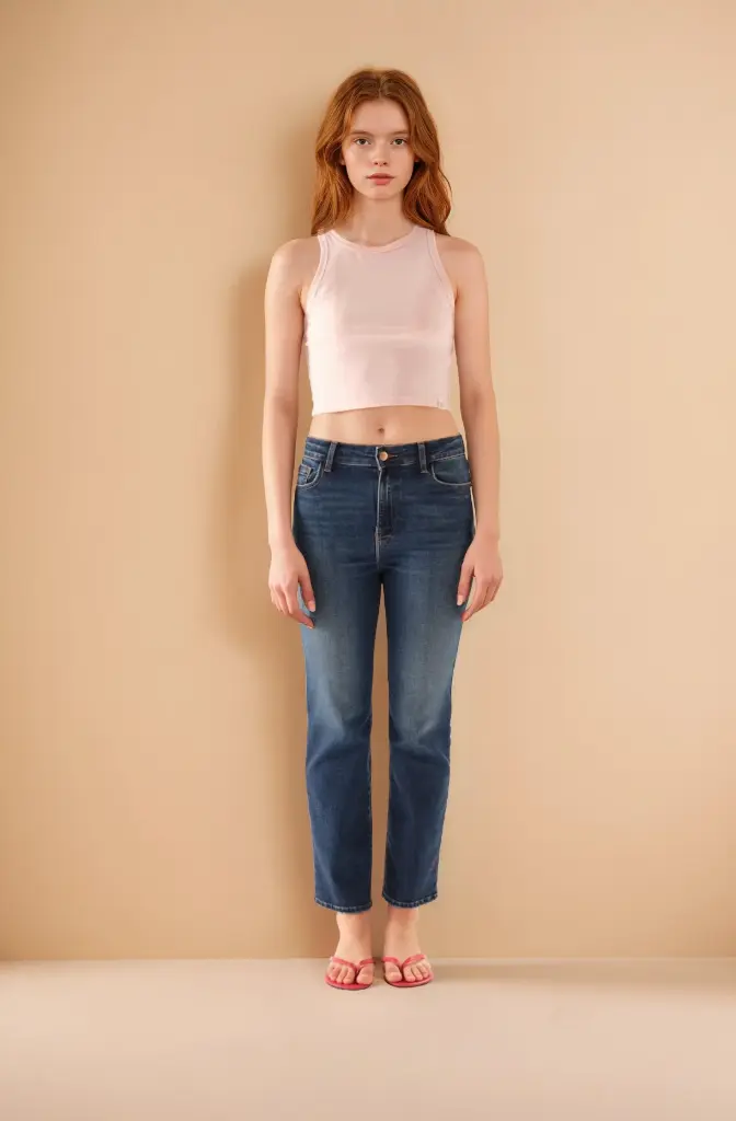 321, Jean recto azul