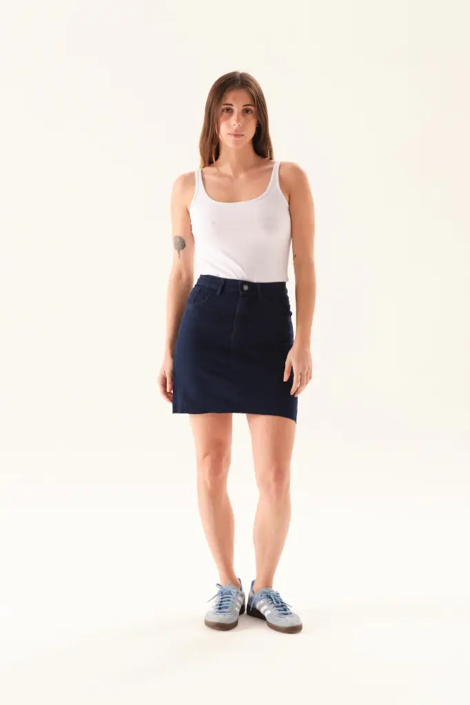 Lesly, Mini de jean azul