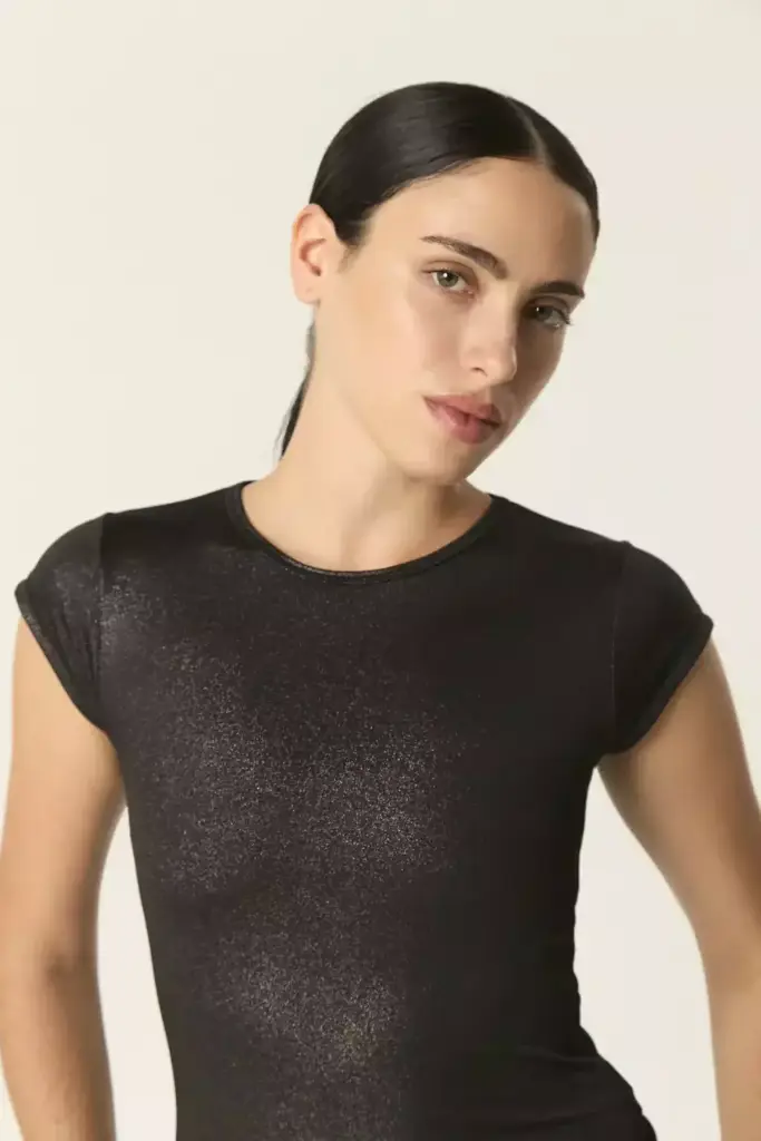 Gwen, Remera manga corta con lurex (S)