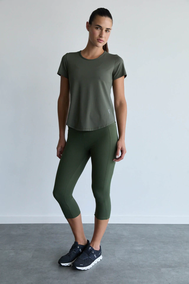 [14419%35S] Grafiato, Remera manga corta (Verde militar, S)