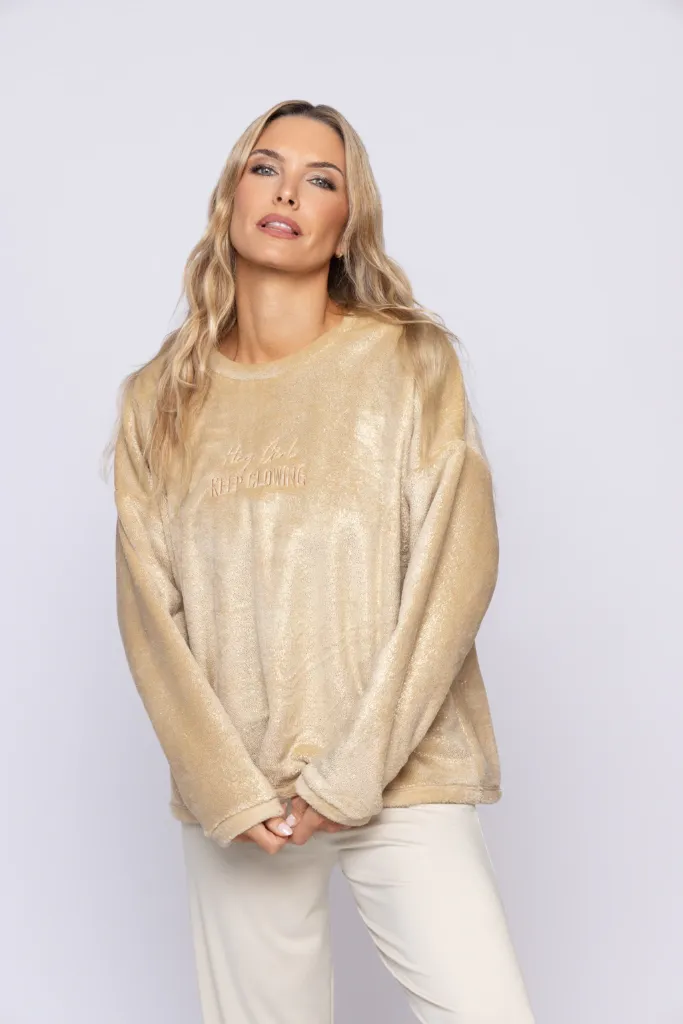 So Glow, Pijama remera de corderito y calza térmica