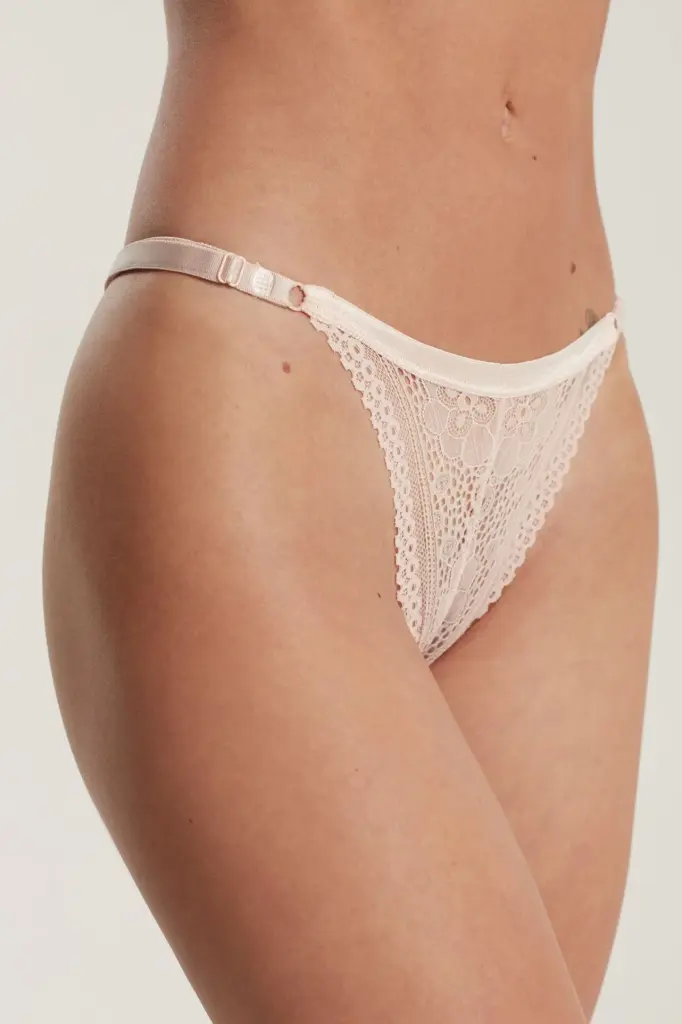 Exquisitte, Colaless string de puntilla (Blanco, 1)