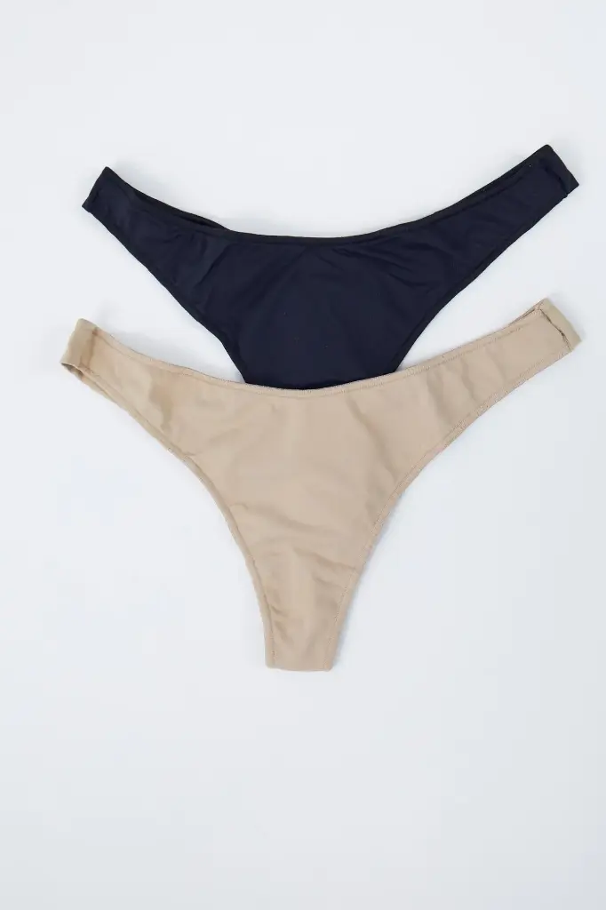 [190-36V11] Suave, Pack x2 Colaless de algodon y lycra (Blanco - Negro, 1)