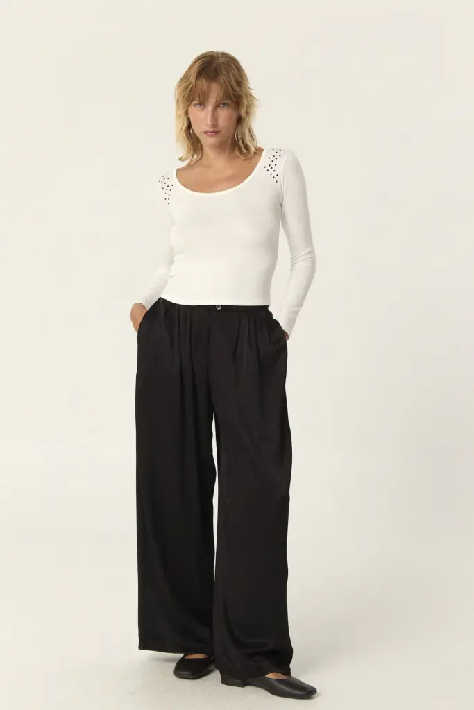 [3751010104] Bela, Pantalón de seda (S)