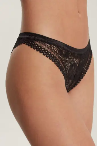 [SL7373] Exquisitte, Colaless de microfibra y puntilla
