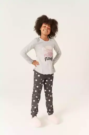 [1] Bubble, Pijama remera manga larga y babucha