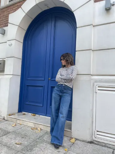 [0] 905, Jean Wide Leg tiro medio