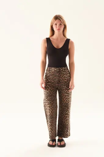 [380202] Pilar, Pantalón denim animal print